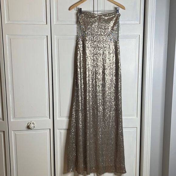 Dresses & Skirts - PROM Beaded sparkly beaded gown  wedding formal size 11/12 NWOT